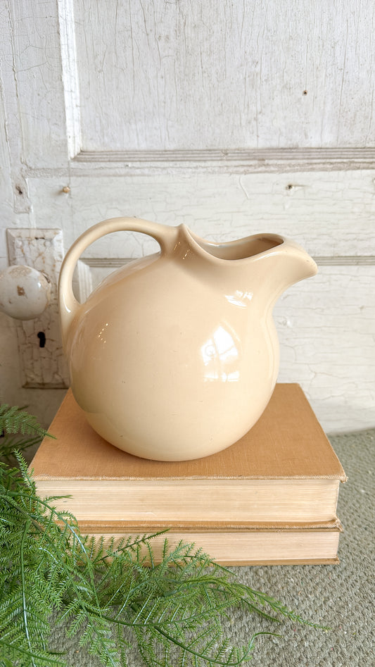 Vintage Hall Pottery Round Ball Pitcher