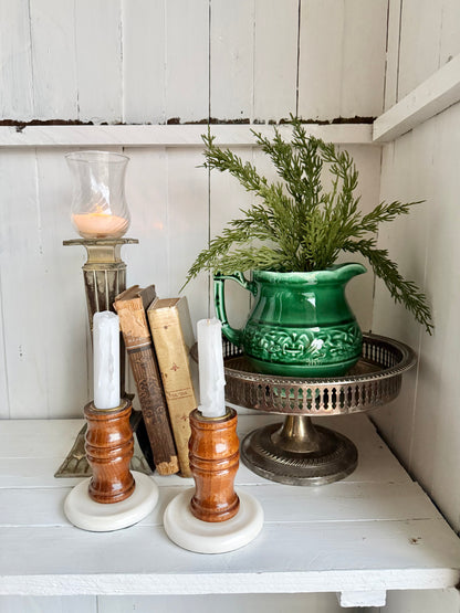 9.5” Tall Pewter/Silver Candlestick