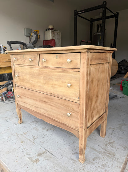 4-Drawer Bleached Dresser