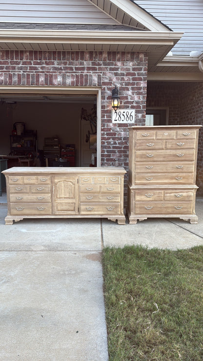 Bleached Dresser & Chest of Drawers