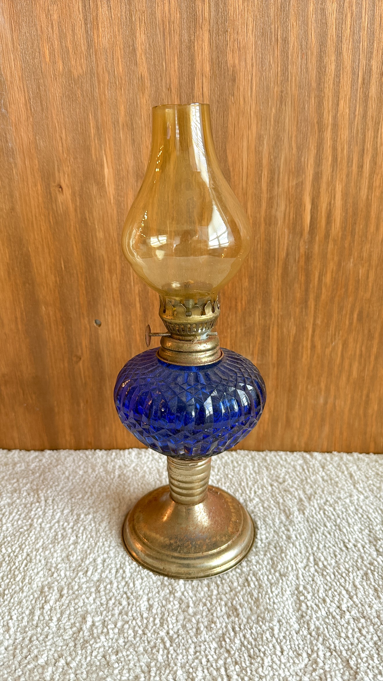 Vintage Blue Oil Lamp