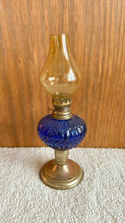 Vintage Blue Oil Lamp