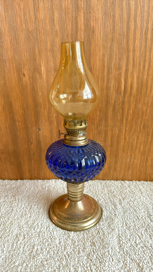 Vintage Blue Oil Lamp