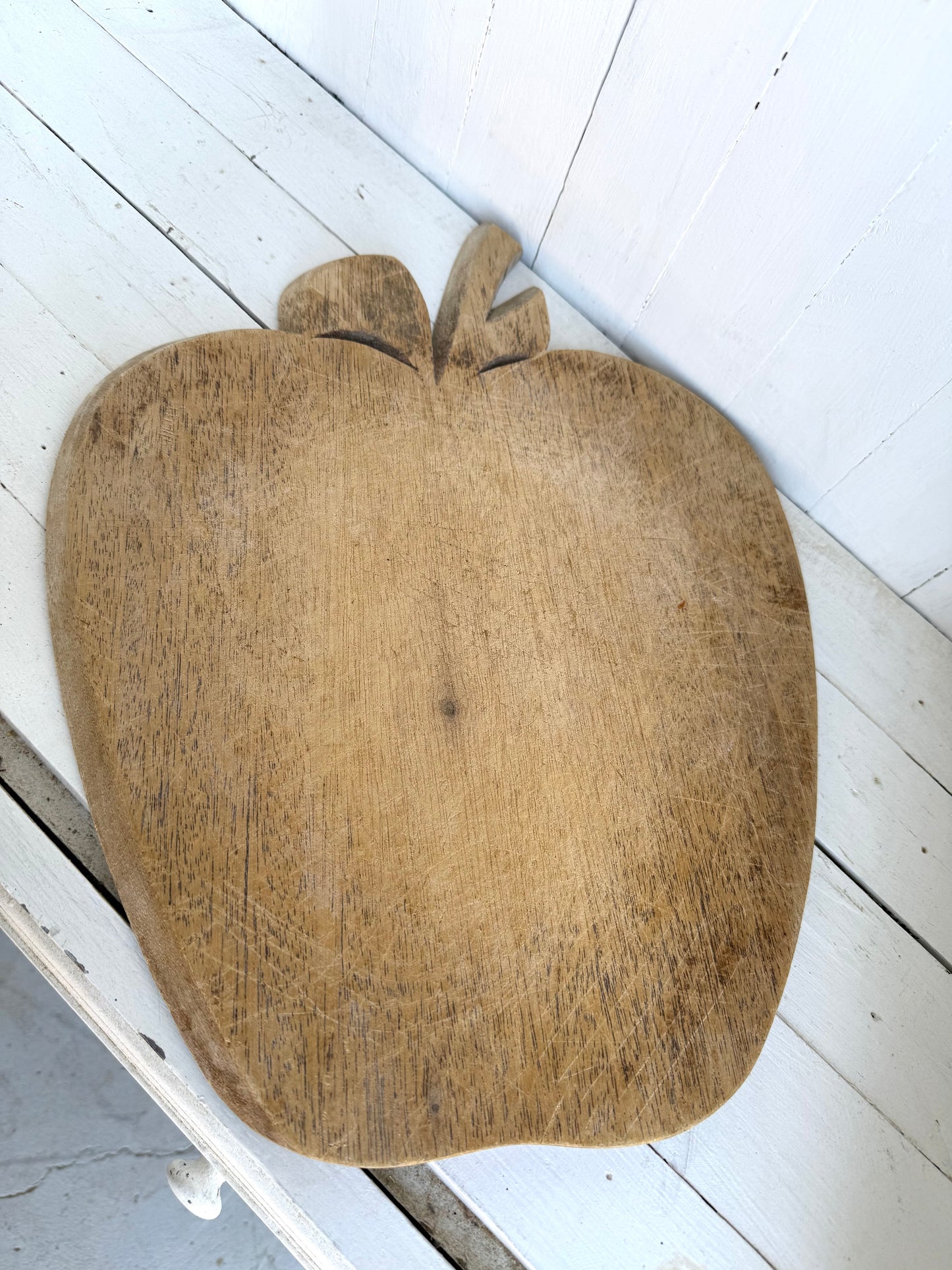 Apple Shaped Wooden Cutting Board