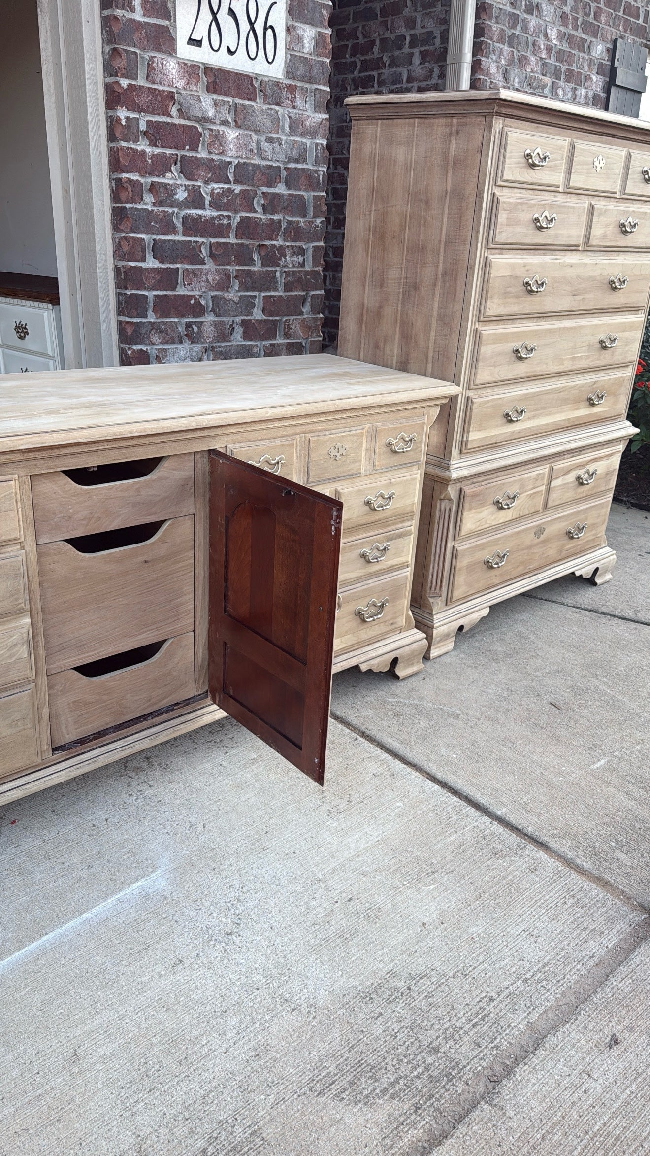 Bleached Dresser & Chest of Drawers