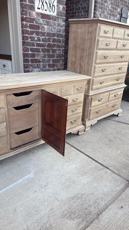 Bleached Dresser & Chest of Drawers