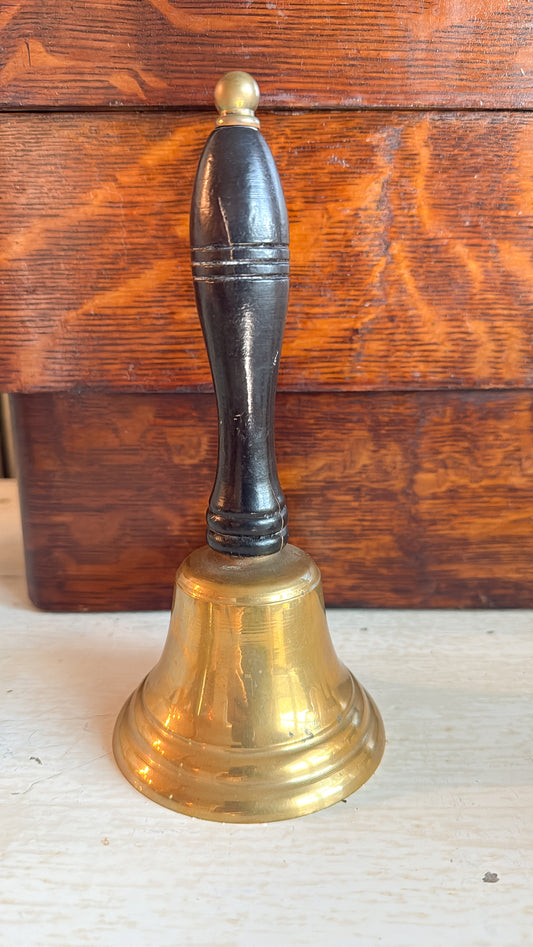 Brass Bell with Black Wood Handle