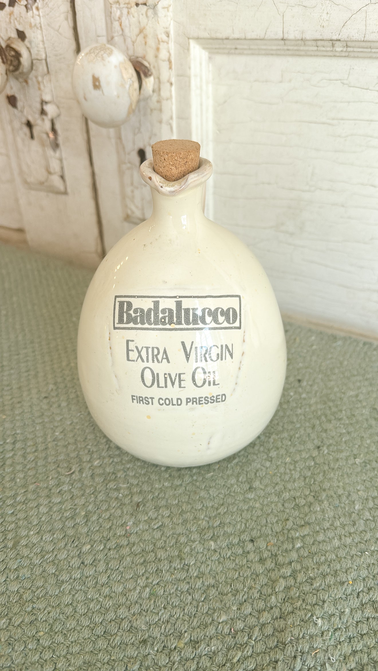 Vtg. ceramic Olive Oil Bottle