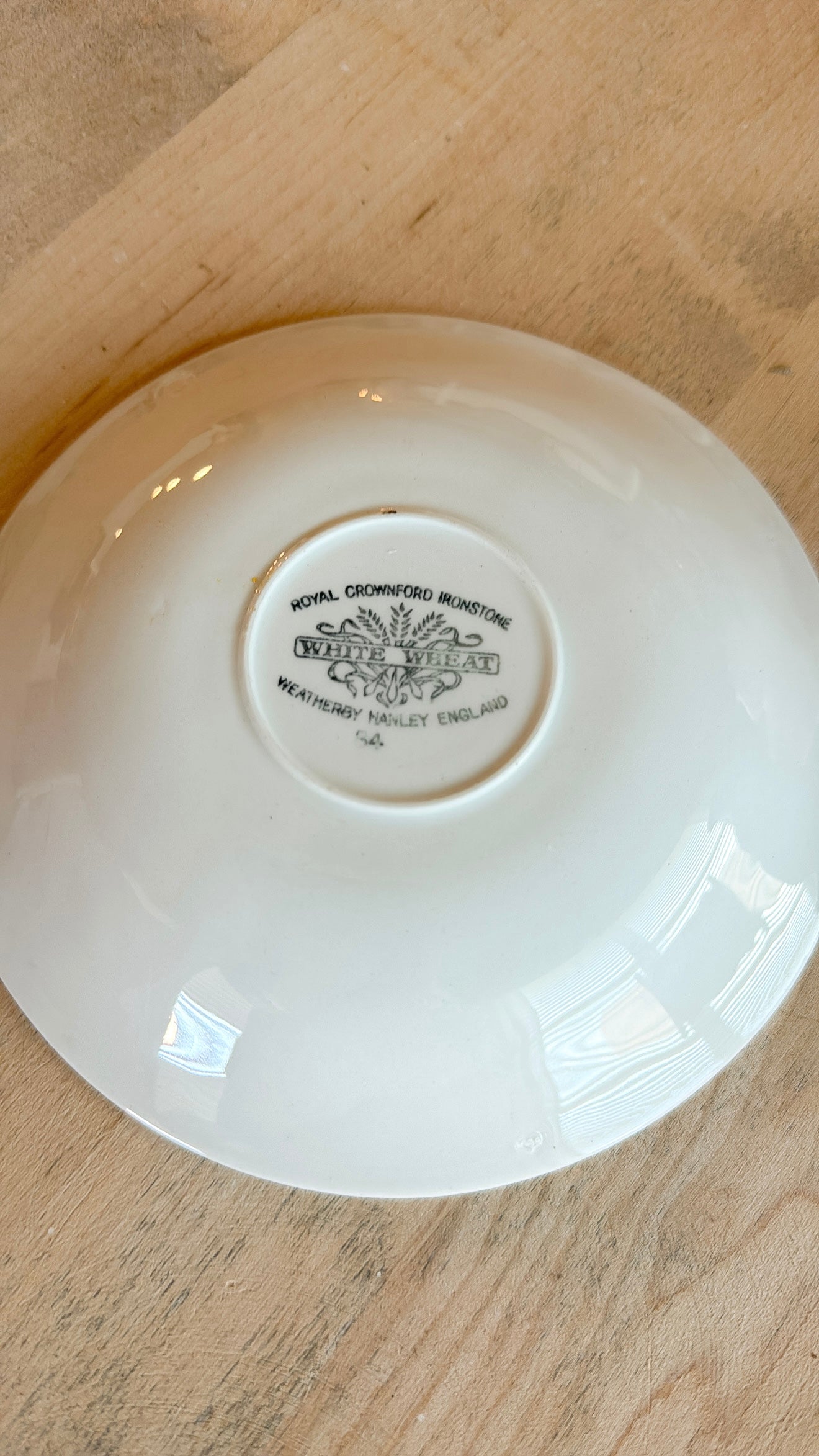 Ironstone Wheat Detailed Trim Saucer