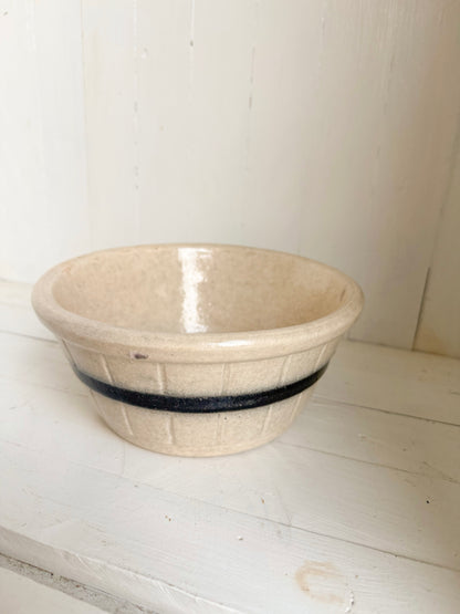 Stoneware Black Striped Mixing Bowl