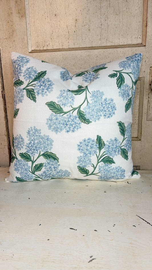 Blue Hydrangea Pillow