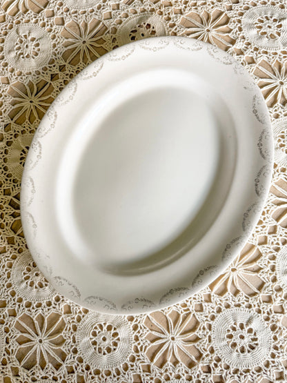 Detailed Trim Ironstone Platter
