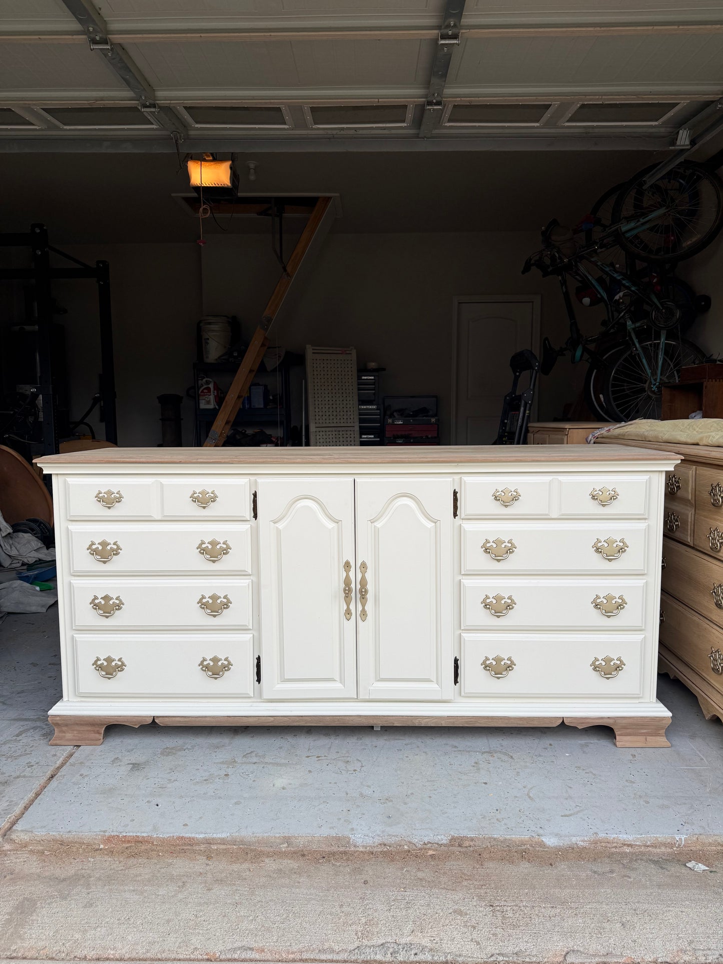 12-Drawer Bleach and White Dresser