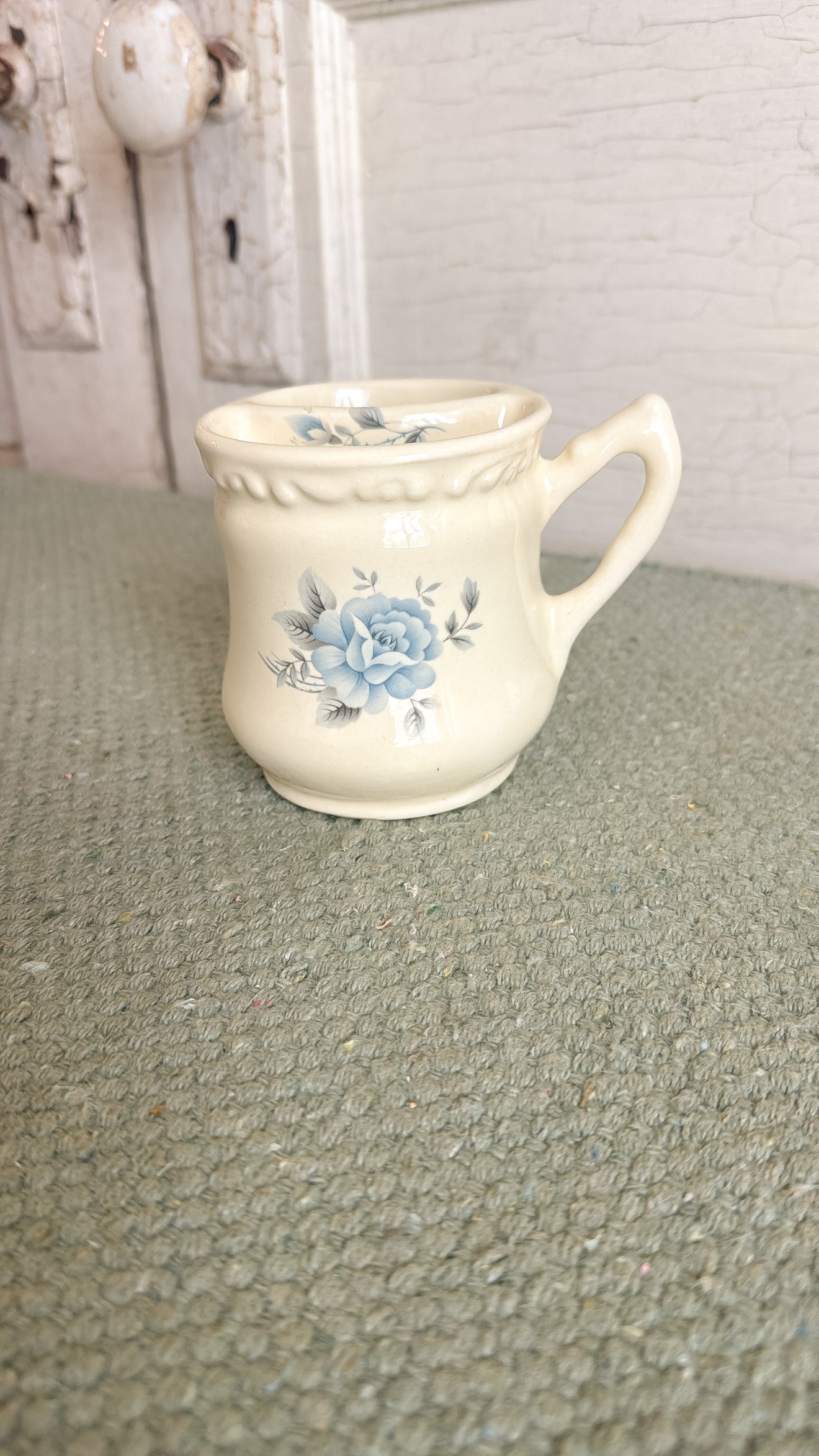 Vintage Porcelain Toothbrush Holder Mug