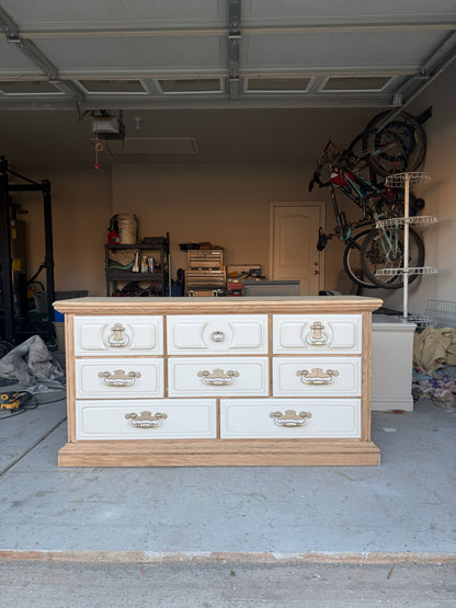 8-Drawer Bleached & White Dresser