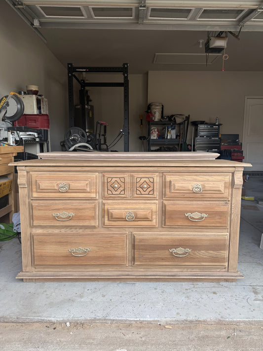 Bleached 8-Drawer Dresser