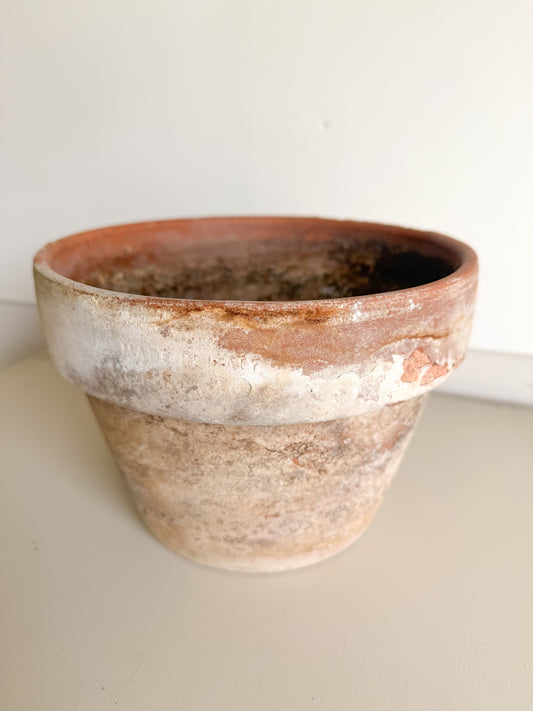 6” Tall Aged Terracotta Pot