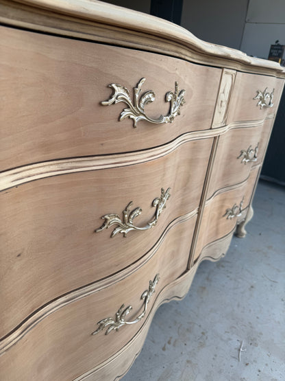 6-Drawer Bleached French Provincial Dresser