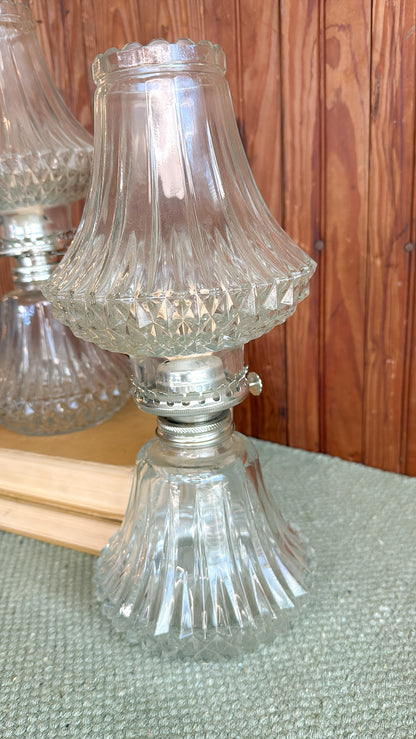 Antique Glass Oil Lamp