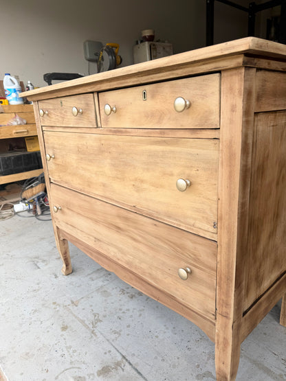 4-Drawer Bleached Dresser
