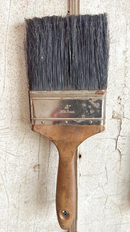 Old Dark Wood Handle Paintbrush