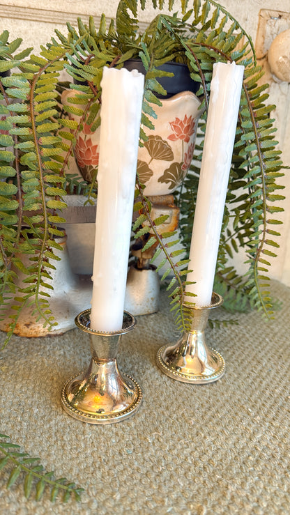 Pair of Silver Candlesticks