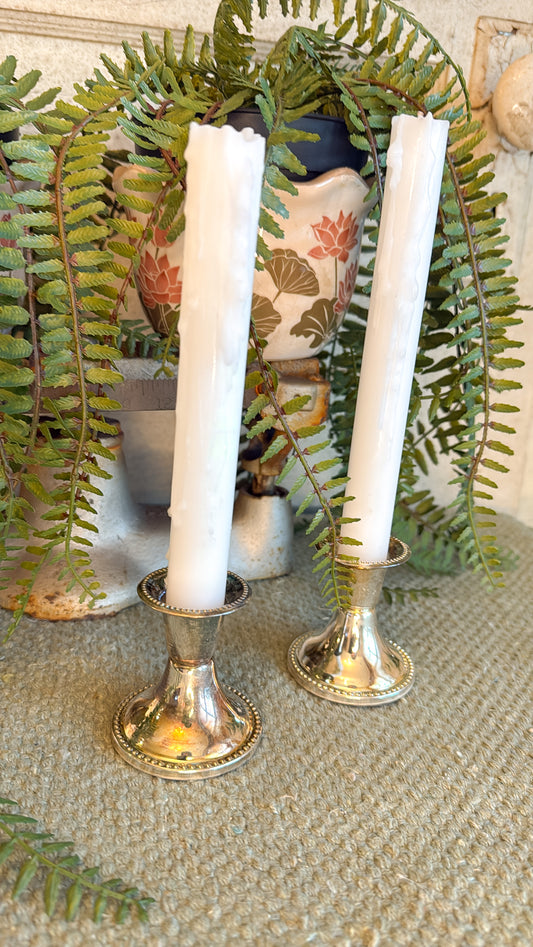 Pair of Silver Candlesticks
