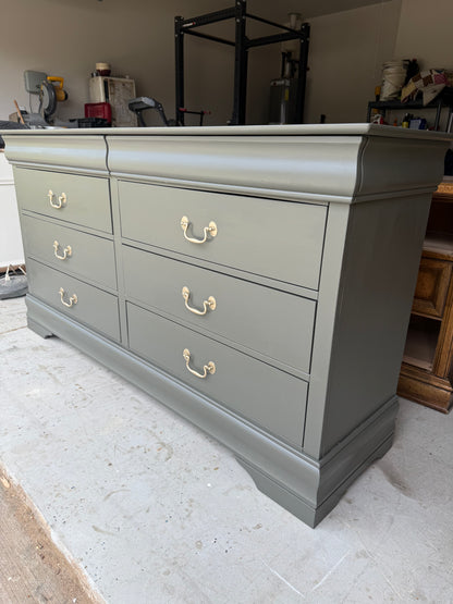 8-Drawer Deep Olive Dresser