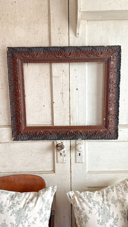 Old Dark Bronze Wood Frame