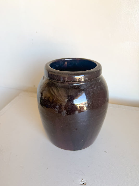 7.5” Tall Brown Crock