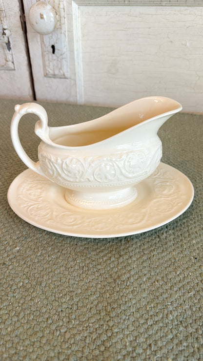 Wedgwood Gravy Boat w/ Attached Underplate