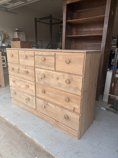 10-Drawer Bleached Dresser