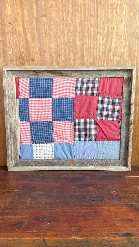 Hand-stitched Framed Quilt