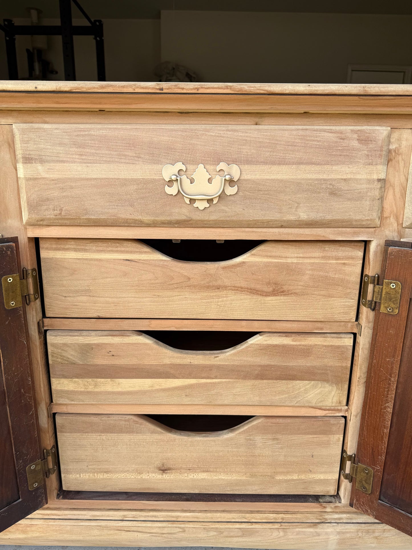12-Drawer Bleached Dresser