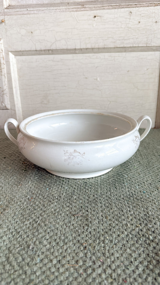 Ironstone Faded Floral Compost Pot