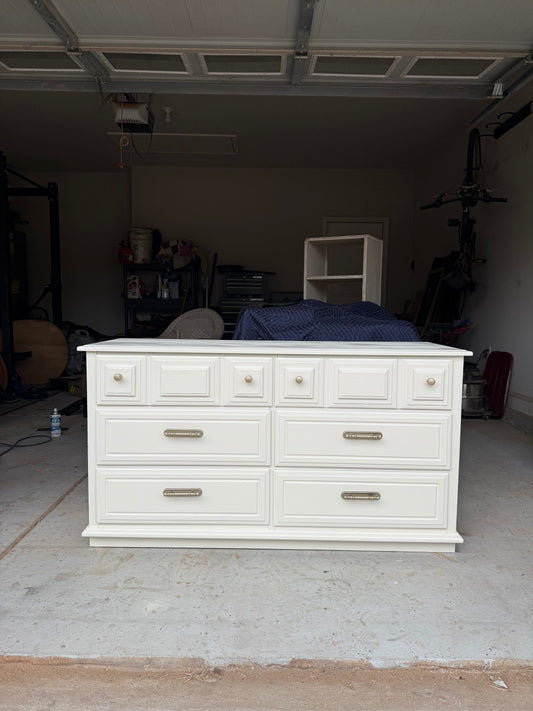 6-Drawer White Dresser