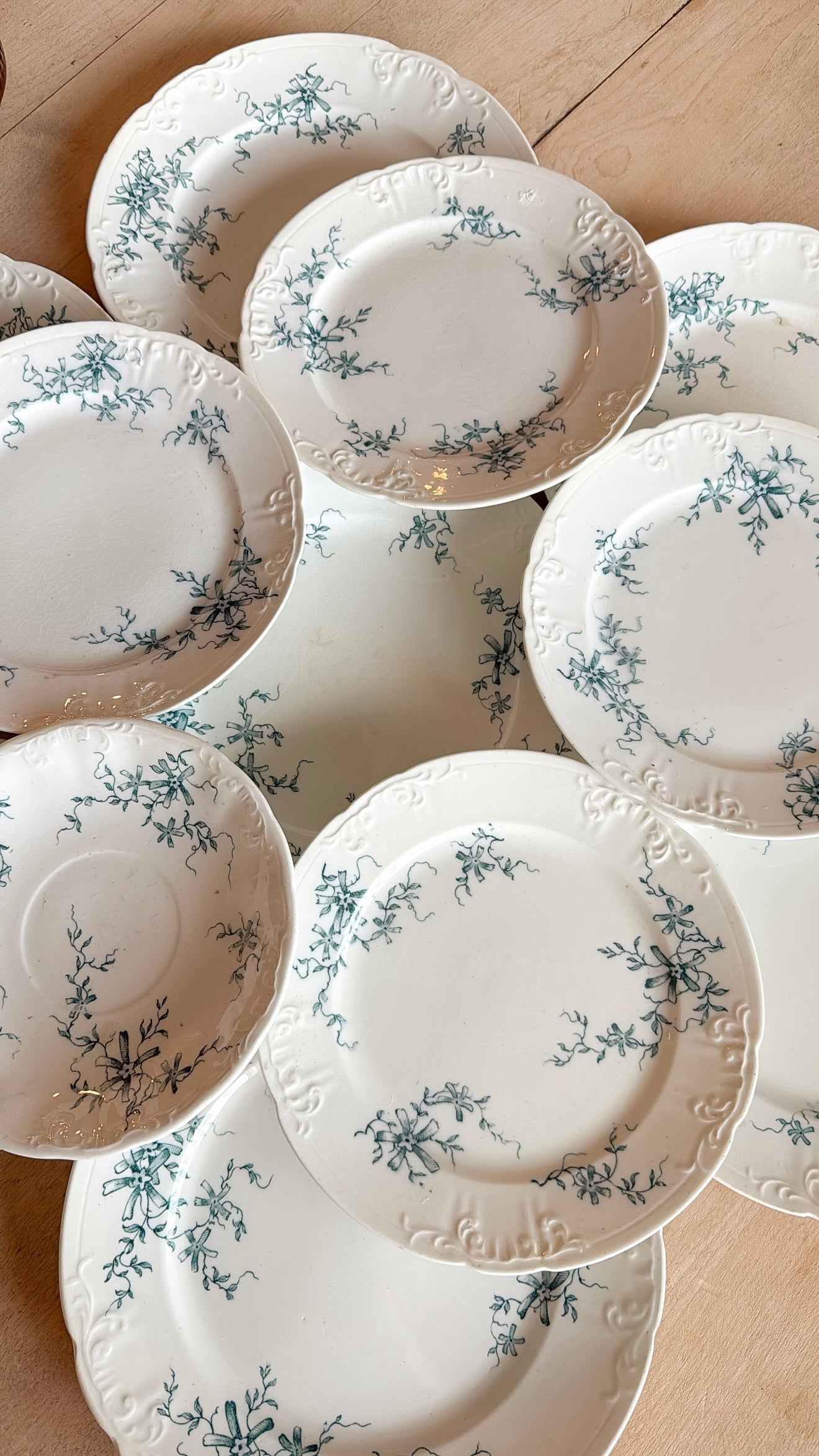 5.75” Blue Floral Ironstone Saucer