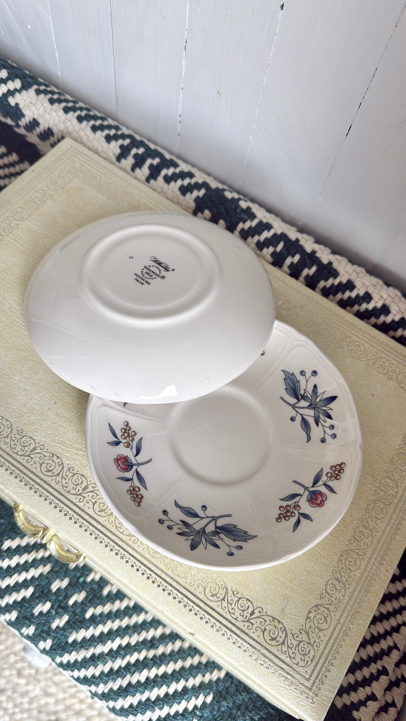 Set of 2 Ironstone Saucers