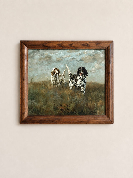 Pair of Setters on a Hilltop