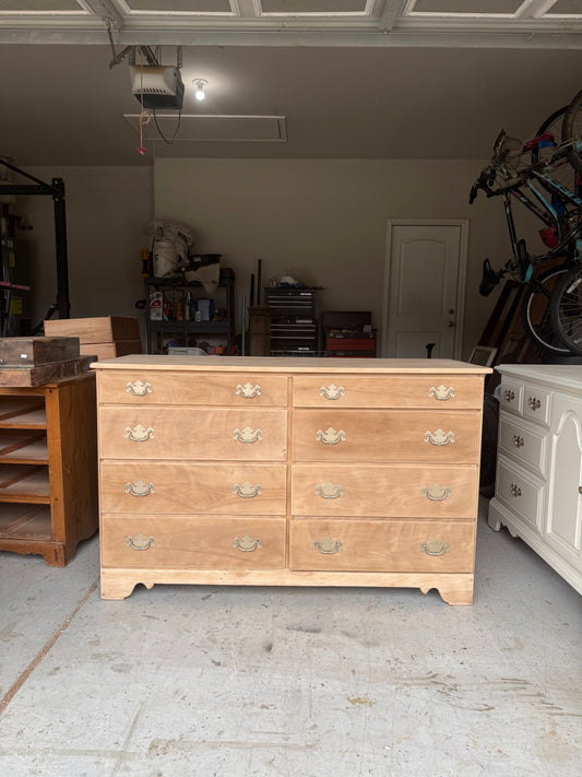 8-Drawer Bleached Dresser