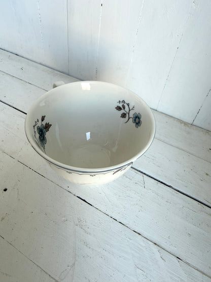 Blue & Brown Ironstone Teacup