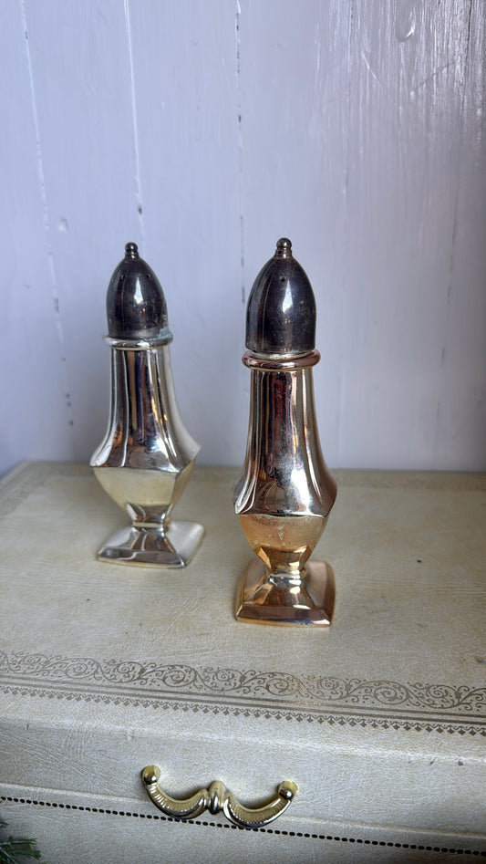 5.5” Tall Pair of Pewter S&P Shakers