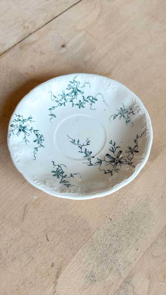 5.75” Blue Floral Ironstone Saucer