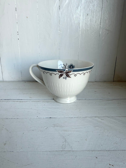 Blue & Brown Ironstone Teacup