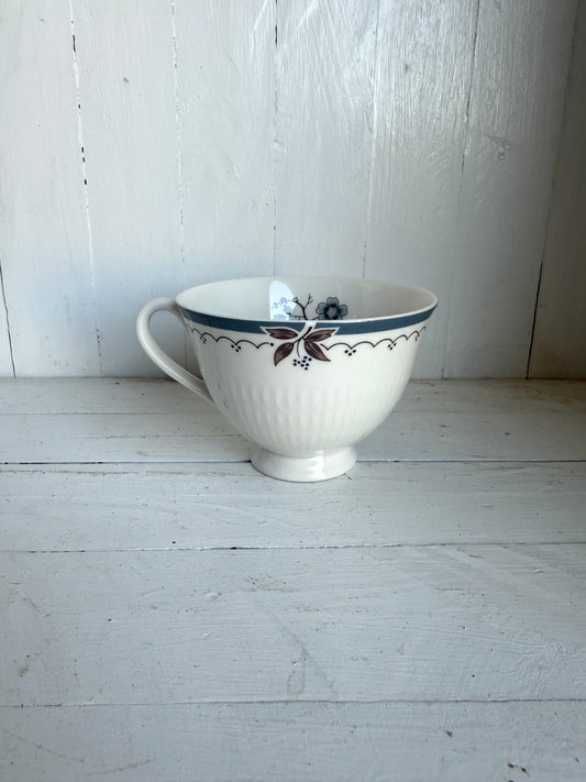 Blue & Brown Ironstone Teacup