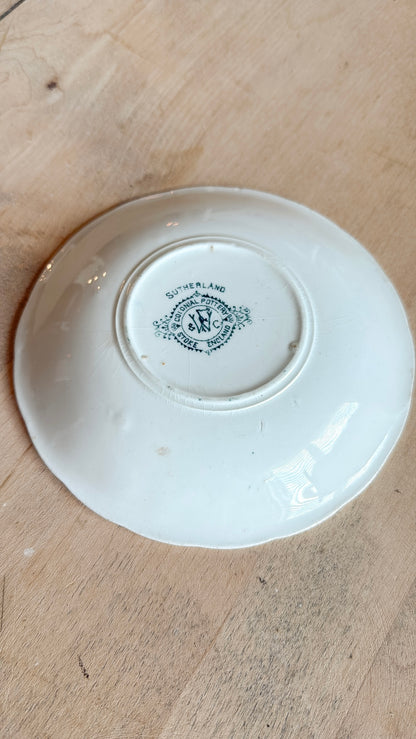 5.75” Blue Floral Ironstone Saucer