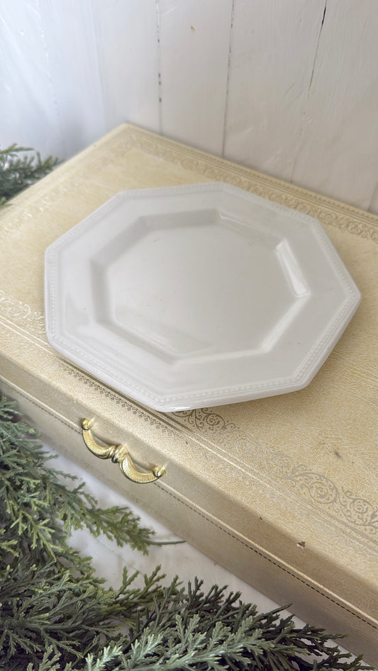 Octogonal Ironstone Saucer
