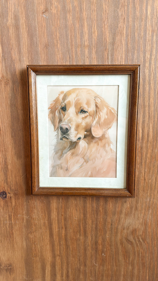 Golden Retriever Matted Print