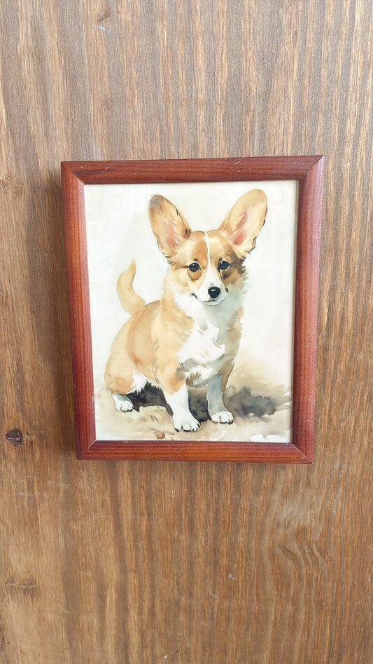 Vintage Corgi Print