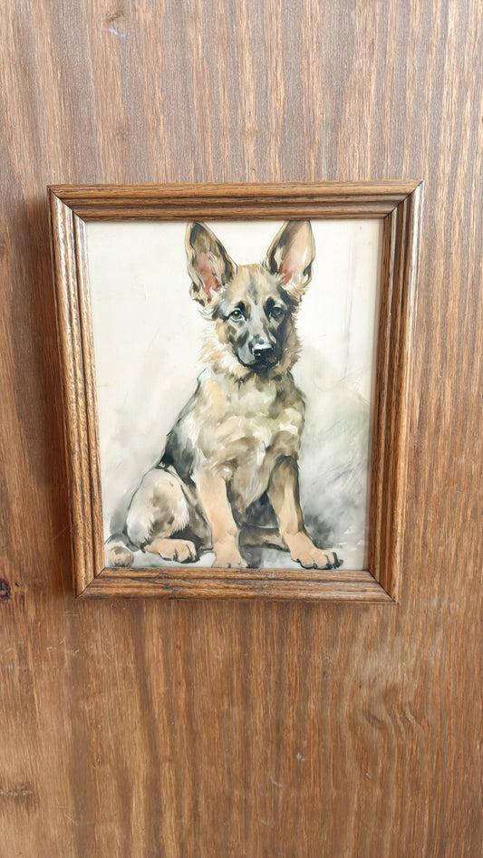 Vintage German Shepherd Print